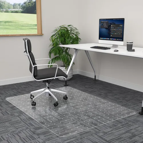 Vista 19 de 100pointONE Tapete para silla de oficina para suelos de madera dura, tapete para silla de computadora de fácil deslizamiento, protector de suelo