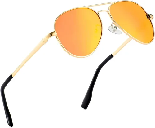 Vista 38 de Gafas de sol polarizadas de aviador pequeñas para niñas y niños de 4 a 16 años