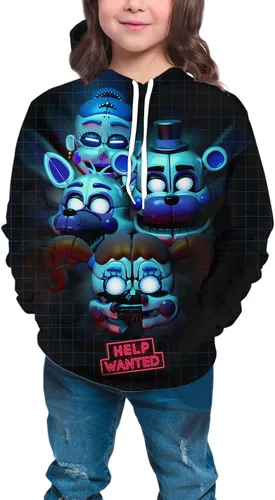 Vista 4 de BLYLUXU Boys and Girls Hoodie Teen 3D Printed Pullover Sweatshirt Kids Cartoon Game Sports Tops