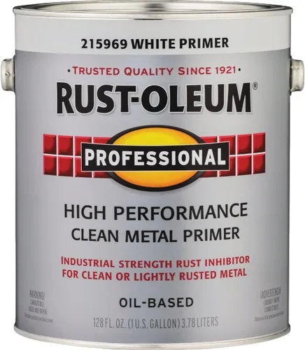 Vista 5 de Rust-OLEUM White 215969 - Pintura esmaltada profesional de un galón, 128 onzas líquidas, 11, color blanco (paquete de 1)