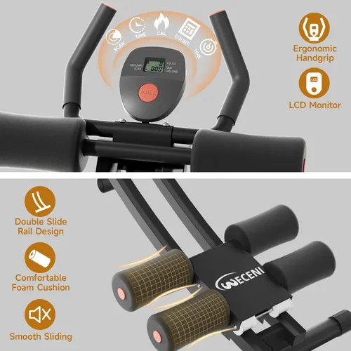 Vista 6 de Ab machine, AB trainer machine,workout equipment for Home Gym Strength Training, Ab workout equipment, AB machine for stomach workout, Foldable