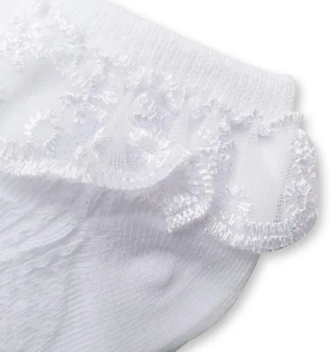 Vista 8 de Juebm Infant Baby Girls Ruffle Socks Toddler Dress socks,Pack of 356 Baby Frilly Lace Ankle Socks