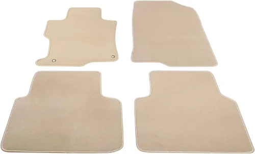 Vista 4 de Alfombrilla de piso compatible con Honda Accord Sedan 2008-2012 de 4 puertas únicamente, alfombras de nylon beige delanteras y traseras de 4 piezas