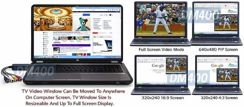 Vista 7 de Adaptador de captura de audio S-Video RCA compuesto para conectar y usar a USB DVR para PC