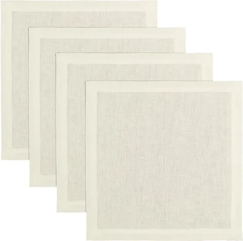 Vista 79 de Solino Home Juego de 4 manteles individuales blancos de 100 % lino puro de 14 x 14 pulgadas para invierno, San Valentín, primavera, Pascua, Fete