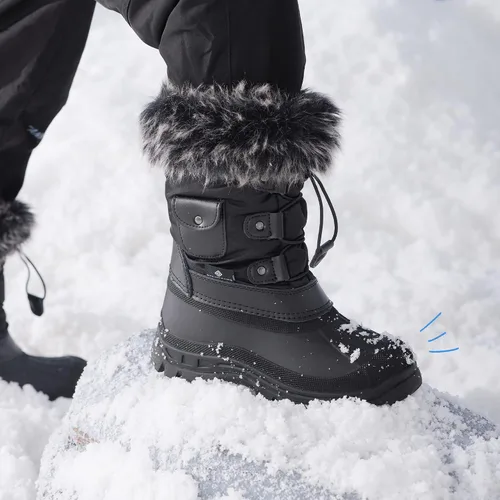Vista 5 de DREAM PAIRS Botas de nieve, impermeables, con aislamiento, para niño y niña