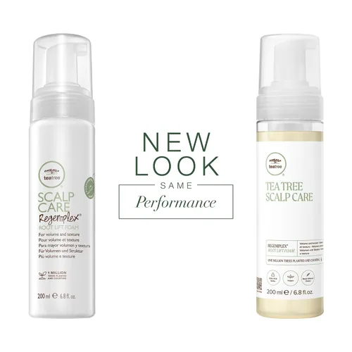 Vista 2 de Tea Tree Scalp Care Regeniplex - Espuma de elevación de raíces, mousse voluminizadora, para cabello fino, 6.8 onzas líquidas