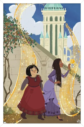 Vista 14 de Trends International Disney Wish - Póster de collage de 3 (amigos), póster de pared, 14.72 x 22.37 pulgadas, versión enmarcada de madera de granero