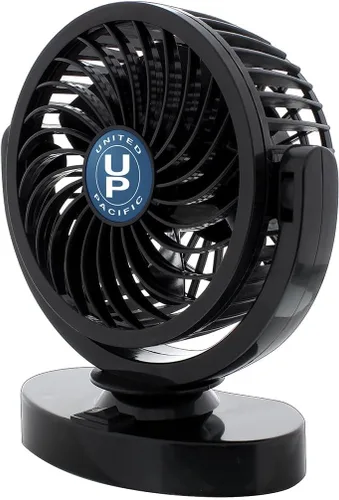 Vista 3 de CTW Mini coche universal negro de 12 voltios de refrigeración Turbo ventilador, montaje interior del tablero del camión