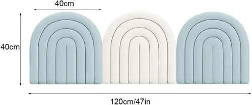 Vista 2 de Acolchado de pared anticolisión para niños, paneles de pared tapizados, panel de pared 3D, cabecero autoadhesivo para decoración de paredes