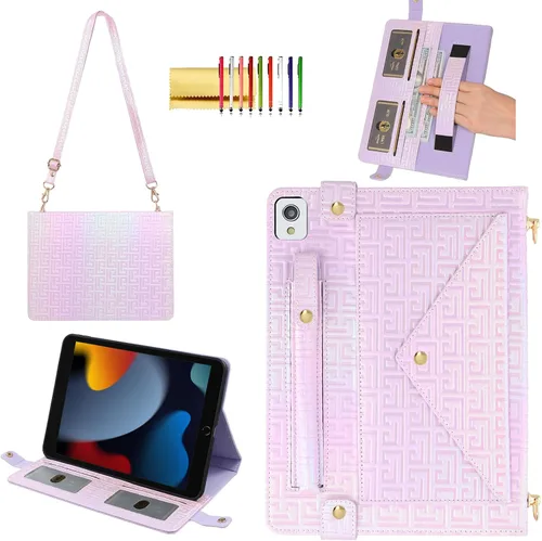 Vista 73 de Funda tipo bolso para iPad mini de 5ª/4ª/3ª/2ª/1ª generación de 7.9 pulgadas, Techcircle funda ligera tipo folio con soporte bandolera con billetera