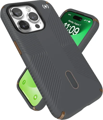 Vista 8 de Funda MagSafe Speck para iPhone 15 Pro - Protección contra caídas y de cámara, ClickLock antideslizante, compatible con carga inalámbrica, se adapta