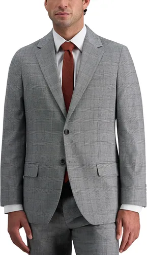 Vista 26 de Haggar Pantalones y Chaquetas de Traje por Separado Jmh Premium Stretch de Corte Entallado para Hombres Negro Sólido