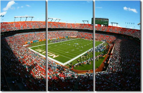 Vista 20 de TUMOVO MetLife Stadium - Decoración de pared de Nueva York, 3 piezas, lienzo, arte de pared para decoración del hogar, juegos de fútbol americano