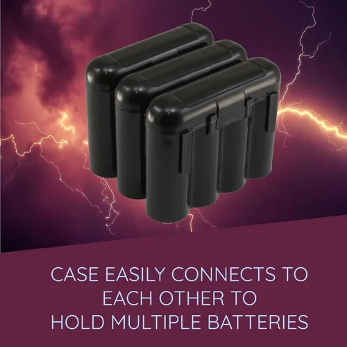 Vista 8 de Powertron Batteries 3 Pack AA/AAA / CR123A Black Battery Holder Storage Cases