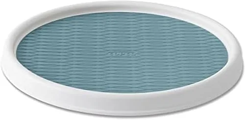 Vista 16 de Copco 5234754 Plato Giratorio Lazy Susan Antideslizante para Despensa, 12 Pulgadas, Blanco/Aguamarina