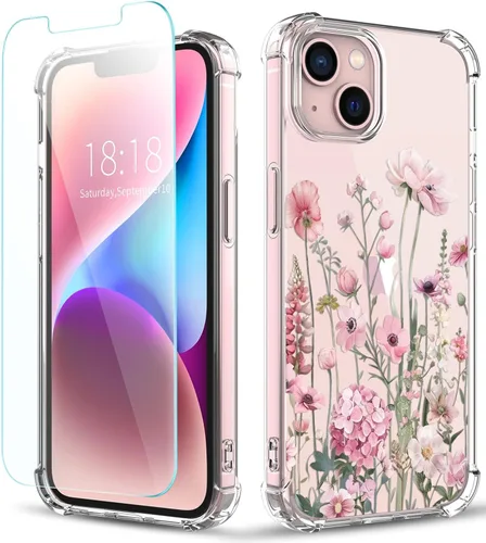 Vista 85 de Funda para iPhone 13 y iPhone 14 (6.1 pulgadas), funda protectora delgada de poliuretano termoplástico suave a prueba de golpes, bonito