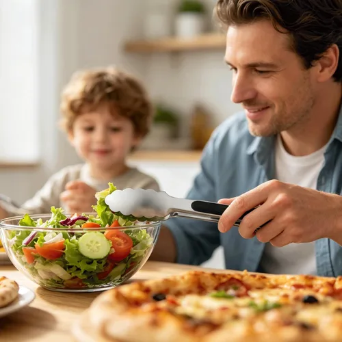 Vista 5 de Juego de 3 pinzas de cocina pequeñas de 7 pulgadas, pinzas de hielo de acero inoxidable, pinzas para alimentos, mini pinzas para servir aperitivos