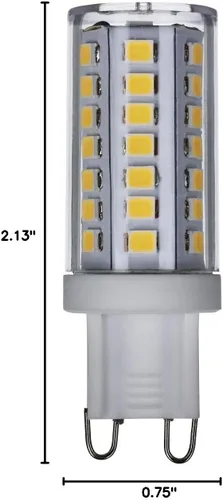 Vista 9 de Satco 5 vatios JCD LED claro 3000K G9 base 120 voltios