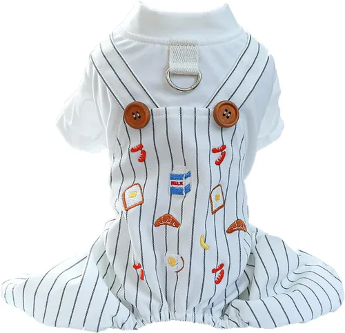 Vista 25 de Ropa para perros de verano con lazo, camisas elegantes para mascotas para perros pequeños, niños y niñas, cachorros, overol clásico, traje clásico