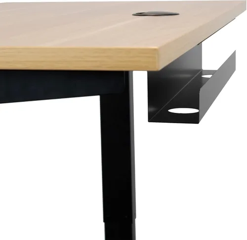Vista 2 de PROGRESSIVE AUTOMATIONS Organizador de bandeja de cables debajo del escritorio - Negro (DO-06-Negro)