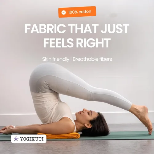 Vista 4 de Yogikuti Iyengar - Juego de dos mantas de yoga de algodón, gruesas mantas de yoga tejidas a mano para yoga restaurativo, meditación y pranayama