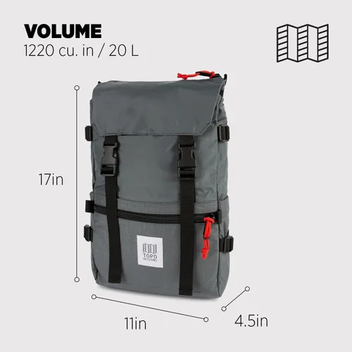 Vista 62 de Topo Designs Rover Pack Clásico, asfalto/negro, Tamaño único, Rover Pack Clásico
