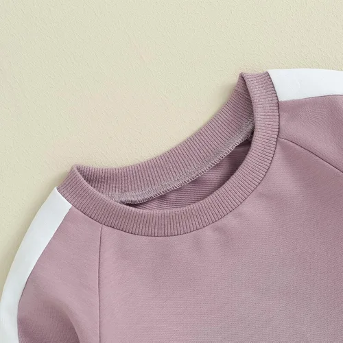 Vista 4 de Fernvia Ropa para bebé niña de 3, 6, 9, 12, 18 y 24 meses, conjuntos de sudadera de manga larga + pantalones