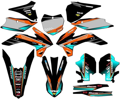 Vista 9 de Kit de base gráfica XC Surge Black Senge 2013-2014 compatible con KTM