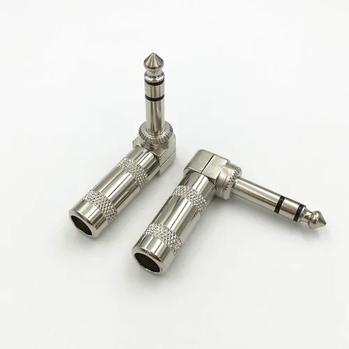 Vista 3 de Enchufes de audio de 1/4 "0.250 in enchufe TRS macho de 1/4 pulgadas Tipo de soldadura Enchufe estéreo Conector de diseño de ángulo recto