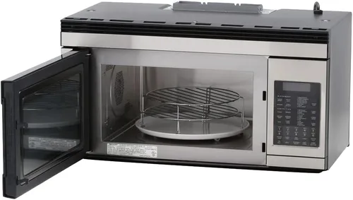 Vista 3 de Sharp microondas de convección para instalar sobre la estufa, de 850 W, de 1.1 pies cúbicos de capacidad, Acero inoxidable 1.1 pies cúbicos. ft.