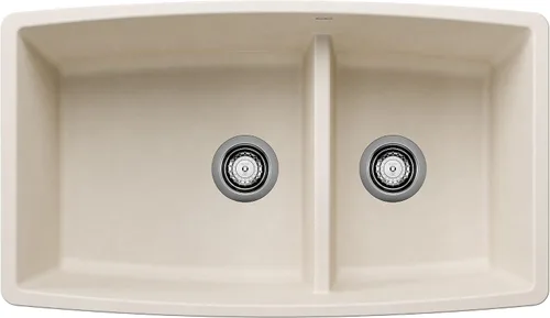 Vista 4 de Fregadero Blanco Performa Silgranit II Cascada., 441315 Trufa