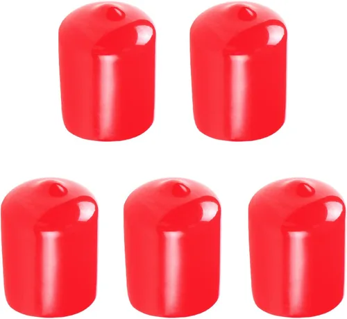 Vista 17 de Cubierta de tapa de extremo redondo de goma de 1.06 pulgadas (1.063 in), protectores de rosca de tornillo de PVC flexible de tubería de tubería