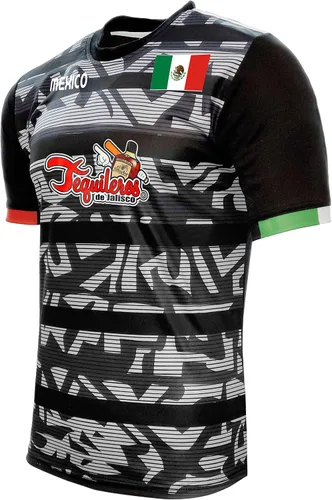 Vista 2 de Jersey México Tequileros de Jalisco 100% Poliéster NegroGris_Hecho en México