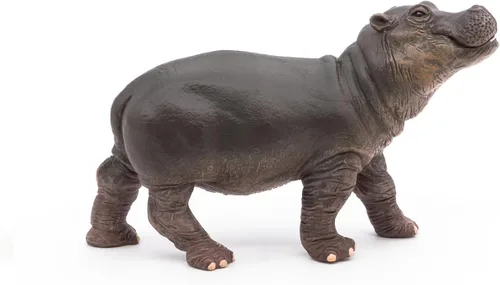 Vista 2 de Papo - Figura realista de hipopótamo bebé - A partir de 3 años - Colección Wild Life - Juego educativo de animales jóvenes - Juguete de idea