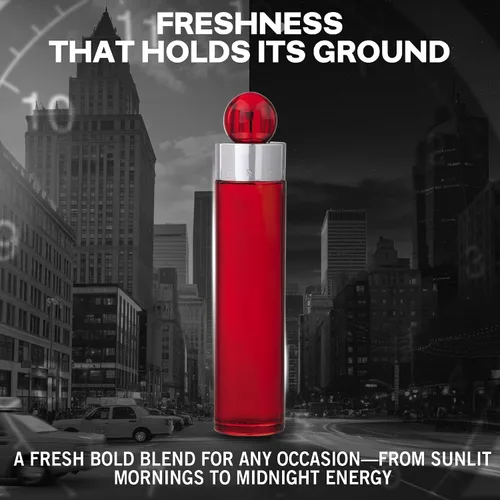 Vista 3 de Perry Ellis Eau de Toilette 360 Red para hombres con atomizador, 1.7 onzas