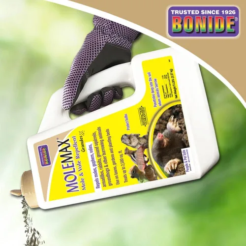 Vista 6 de Bonide MOLEMAX - Gránulos repelentes de topos y campañoles, 5 libras, listos para usar, control de topos para césped y jardín al aire libre, seguro