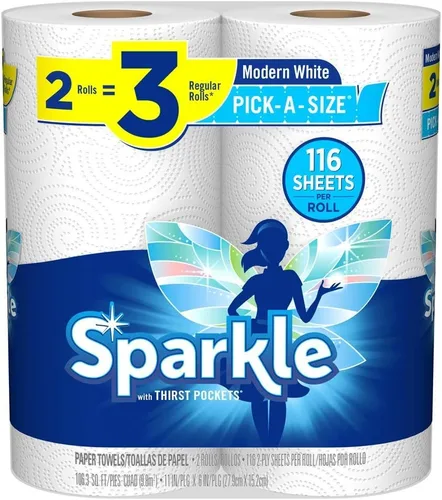 Vista 13 de Toallas de papel Sparkle, 12 = 16 rollos regulares, blanco moderno, tamaño a elección