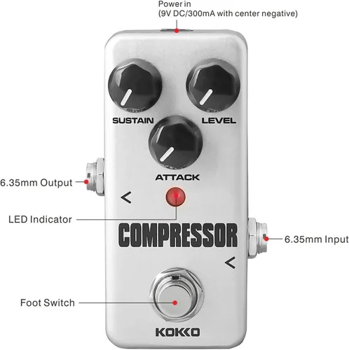 Vista 7 de Pedal de efecto para guitarra, Compresor