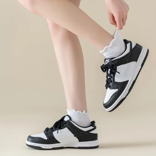 Vista 5 de Mcool Mary Calcetines tobilleros con volantes para mujer, paquete de 6 Blanco