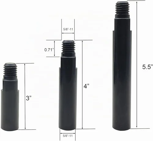 Vista 2 de Juego de ejes de extensión para amoladora angular de 5/8"-11 Kit extensor de pulido de vías respiratorias 3 paquetes Barra de conexión para pulidor