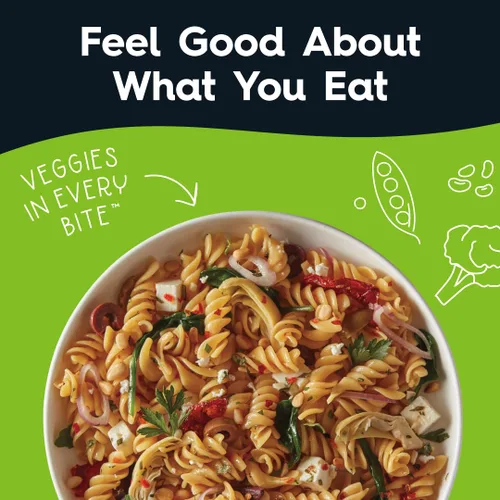 Vista 3 de Veggiecraft Farms Rotini Pasta - Nueva receta mejorada - Pasta proteica, pasta de lentejas con coliflor y guisantes, fideos altos en proteínas, baja