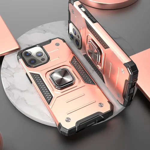 Vista 2 de Funda delgada para iPhone 13 Pro Max con protector de pantalla, absorción de golpes, resistente a prueba de caídas, con soporte, funda protectora