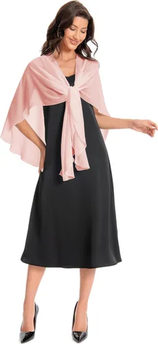 Vista 6 de Hotshawl Chales y Envoltorios para Vestidos de Noche de Gasa Transparente para Mujeres Elegante Suave Sedosa Bufanda Pañuelo Boda Estola Nupcial
