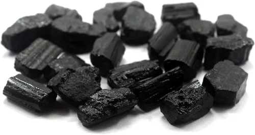 Vista 2 de ARTNGEMS 10 piezas de turmalina negra natural, tamaño 0.630-0.787 in, piedra preciosa de turmalina negra natural, protección potente contra