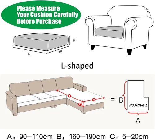 Vista 2 de MIPOPS Fundas de cojín de terciopelo elástico para sofá, diván Longue para sala de estar, sillón de esquina, sofá