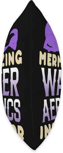 Vista 2 de Mermazing Water Aerobics Instructor Fitness Expert Graphic Throw Pillow