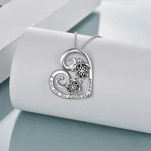 Vista 3 de ONEFINITY ElephantOwlHorseDragonWolfTurtle Necklace Sterling Silver Celtic Knot Pendant Necklace Animal Jewelry Gifts fro Women Mom