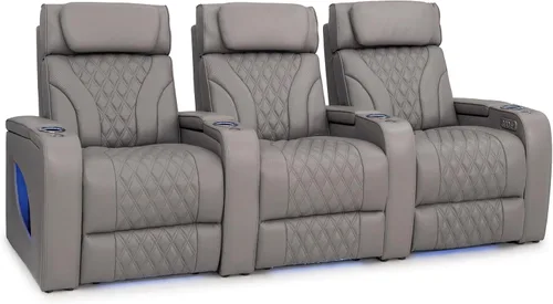 Vista 45 de Seatcraft Luminis LT - Asiento de cine en casa, reclinable, color rojo