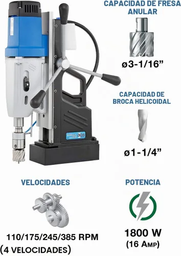 Vista 2 de CS Unitec MABasic Taladro portátil magnético, 1